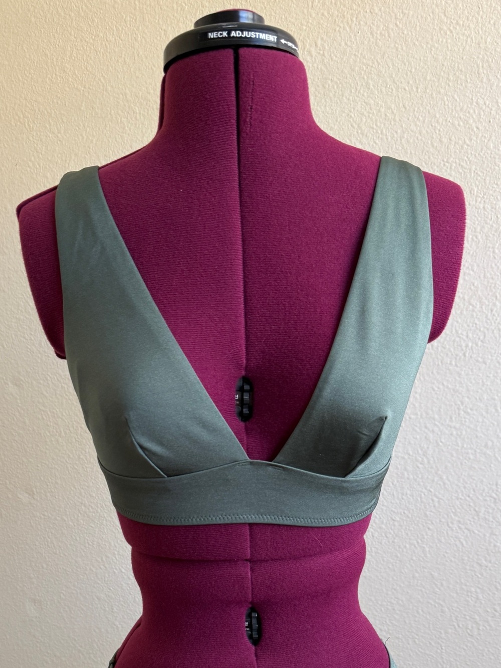 Olive Green V-Neck Bikini